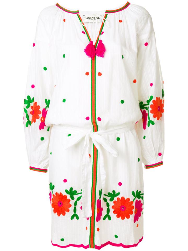 Essentiel Antwerp Floral Pom Pom Dress - White