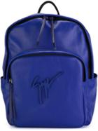 Giuseppe Zanotti Design Carey Backpack, Blue, Leather