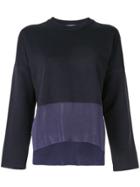 Cédric Charlier Asymmetric Hem Sweater - Blue