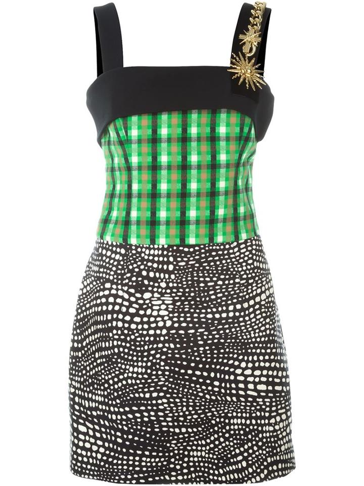 Fausto Puglisi Contrast Panel Dress, Women's, Size: 42, Black, Silk/acetate/metal (other)