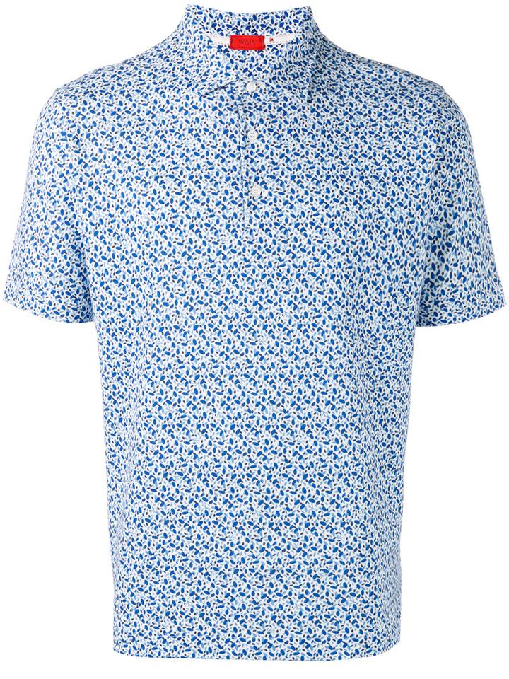 Isaia - Patterned Shirt - Men - Cotton - L, Blue, Cotton