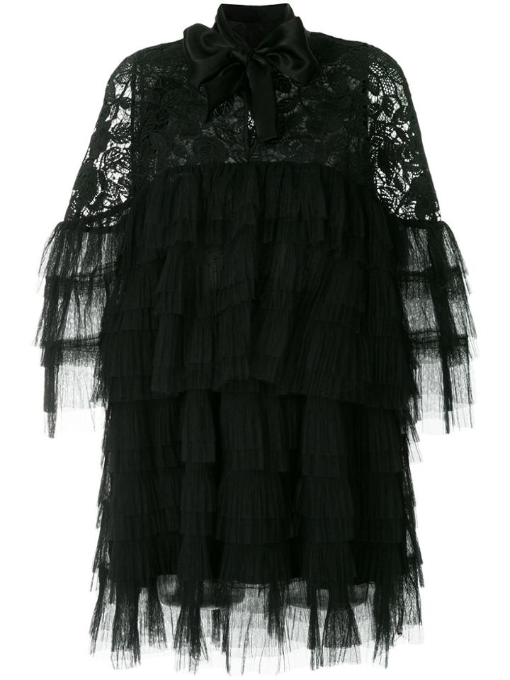 Romance Was Born Big Bang Cape Dress - Black