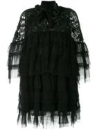 Romance Was Born Big Bang Cape Dress - Black
