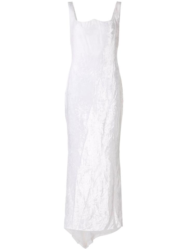 Versace Vintage Crushed Evening Gown - White