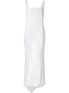 Versace Vintage Crushed Evening Gown - White