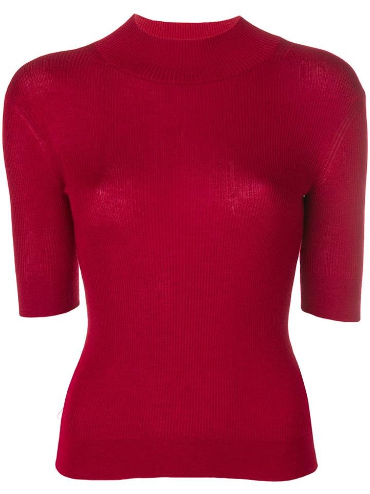 Red Valentino Ribbed Turtleneck Jumper