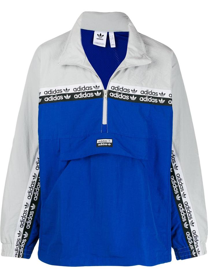 Adidas Colour Blocked Wind Breaker - Blue
