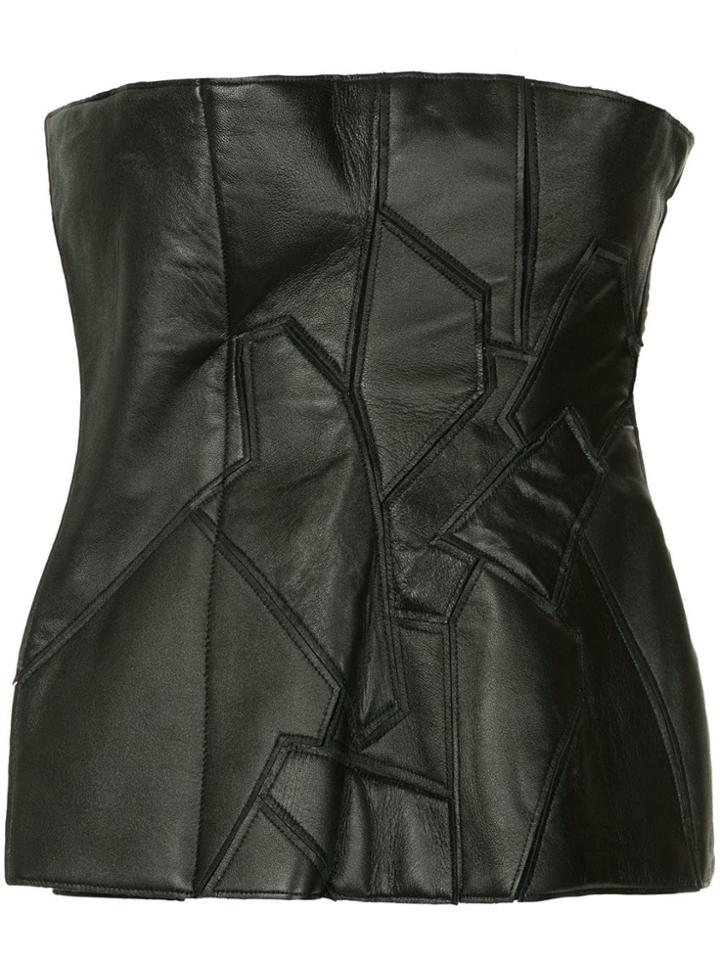 Yohji Yamamoto Tile Bustier - Black