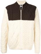 Coohem Aran Patchwork Knitted Fleece - White