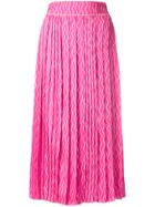 Victoria Victoria Beckham Wiggle Scribble Pleated Skirt - Pink &