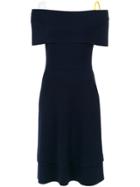 Gloria Coelho Off The Shoulder Midi Dress - Blue