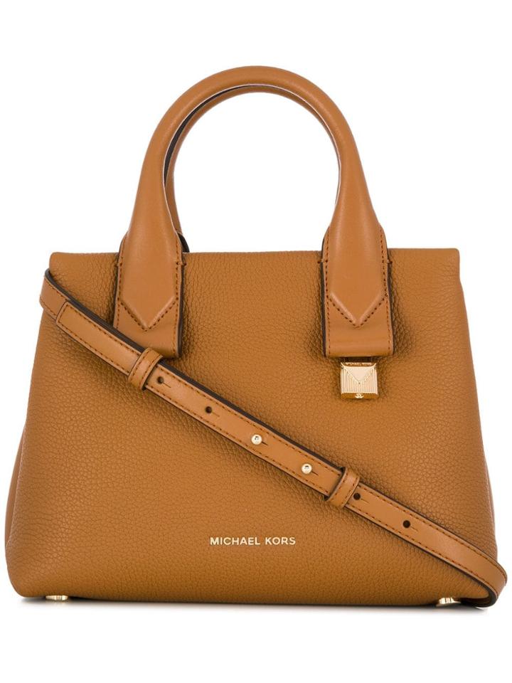Michael Michael Kors Leather Satchel Bag - Nude & Neutrals