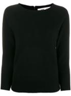 Diane Von Furstenberg Long-sleeve Fitted Sweater - Black