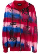 Mauna Kea Zip-up Tie-dye Hoodie - Blue