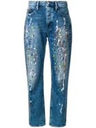 Calvin Klein Jeans Paint Splattered Mom Jeans - Blue