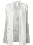 Lost & Found Rooms Knitted Sleeves Jacket, Size: Small, White, Cotton