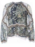 Peter Pilotto Metallic Lace Blouse - Blue