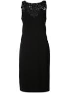 Natori Embroidered Sheath Dress - Black