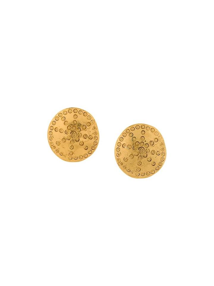 Yves Saint Laurent Vintage Goossens Circle Earrings, Women's, Metallic