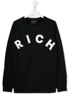 John Richmond Junior Teen Rich Printed Sweater - Black