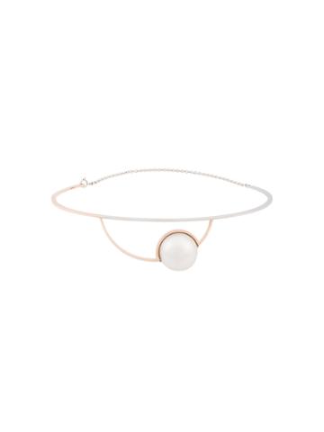 Kova Hanging Pearl Choker - Metallic