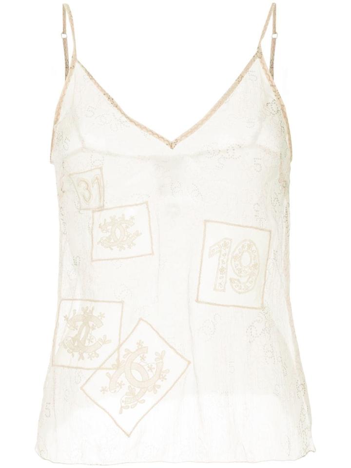Chanel Vintage Chanel Cc Sleeveless Camisole Tops - Multicolour