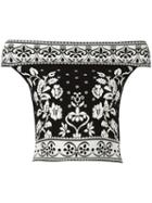 Alexander Mcqueen Jacquard Knit Mini Dress, Women's, Size: Small, Black, Polyamide/polyester/spandex/elastane/viscose