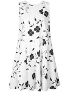 Oscar De La Renta Floral Print Shift Dress - White