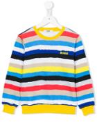 Msgm Kids Striped Jumper, Size: 6 Yrs