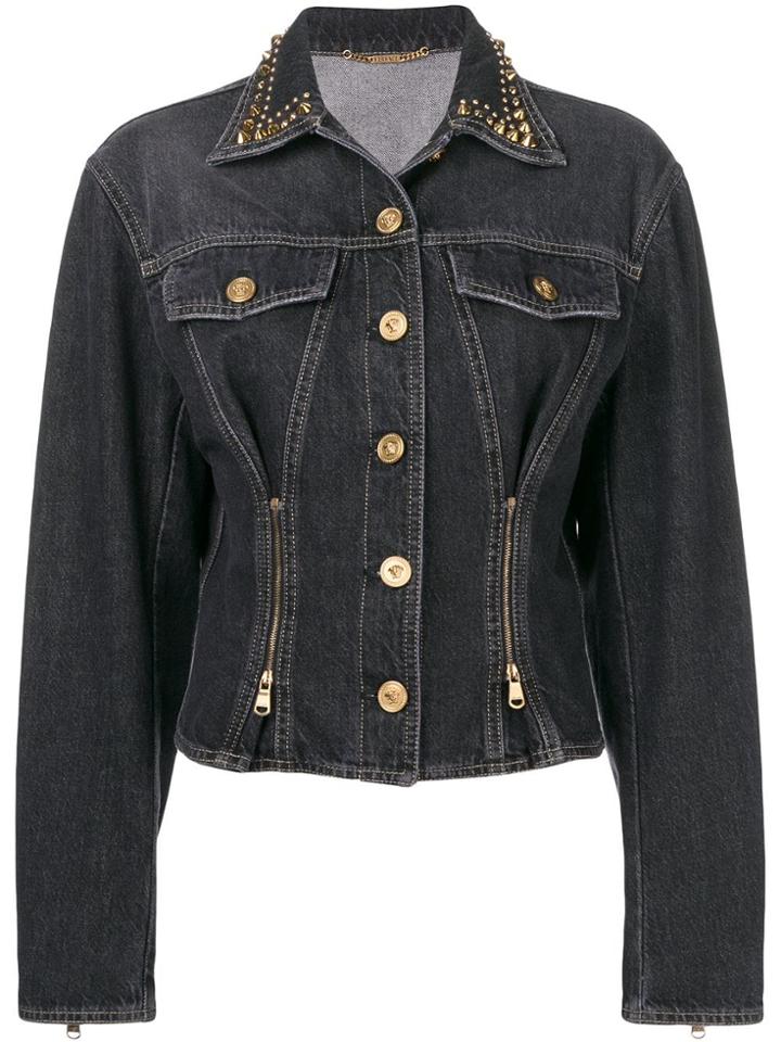 Versace Versace - Woman - Spencer Denim Jkt - Black