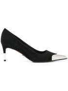 Balmain Metallic Toe Pumps - Black