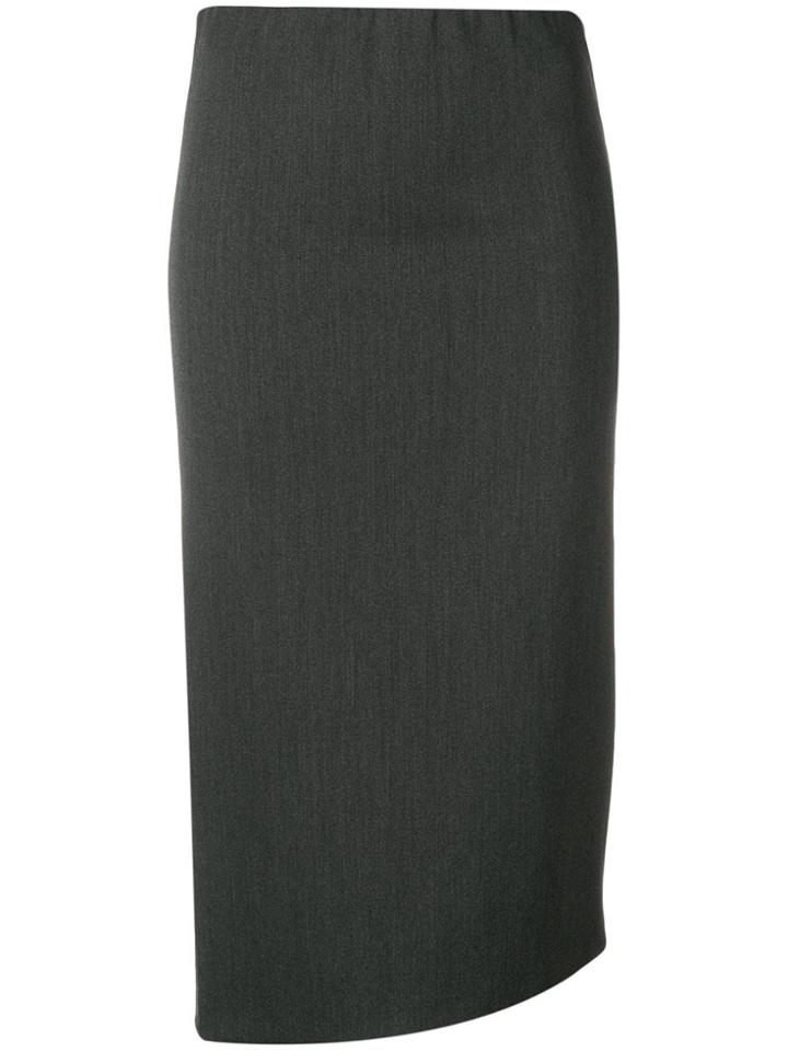Poiret Asymmetric Pencil Skirt - Grey