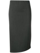 Poiret Asymmetric Pencil Skirt - Grey