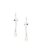 Miu Miu Crystal Drop Hook Earrings - Neutrals