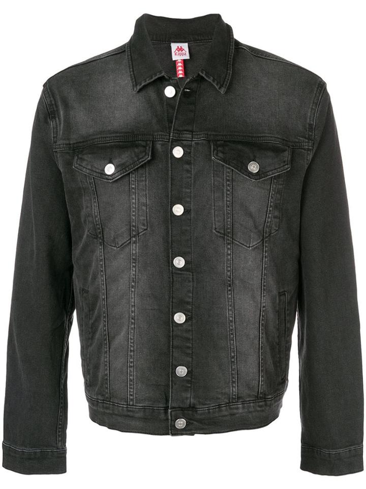 Kappa Branded Stamp Denim Jacket - Black