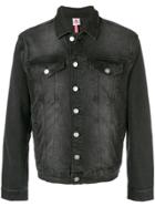 Kappa Branded Stamp Denim Jacket - Black