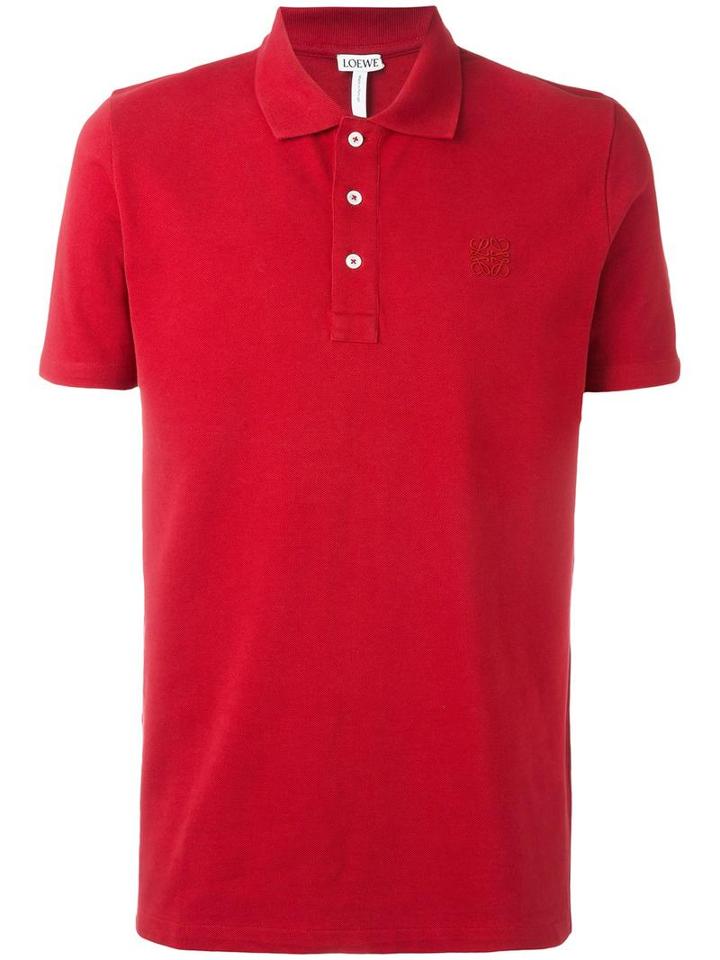 Loewe Classic Polo Shirt, Men's, Size: Large, Red, Cotton