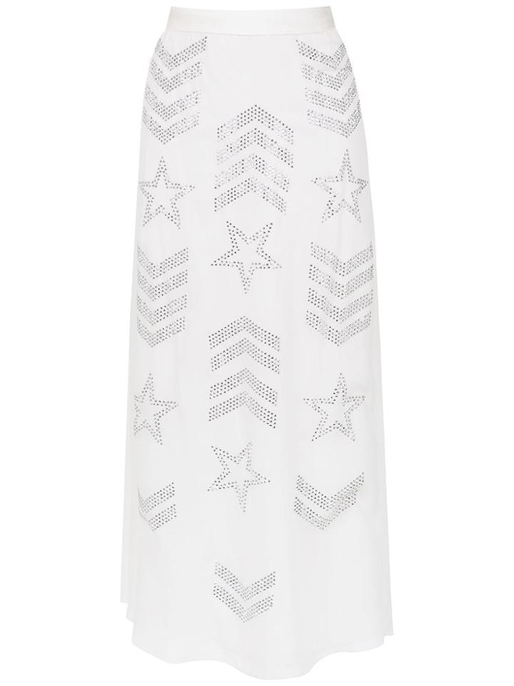Nk Silk Midi Skirt - White