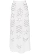 Nk Silk Midi Skirt - White