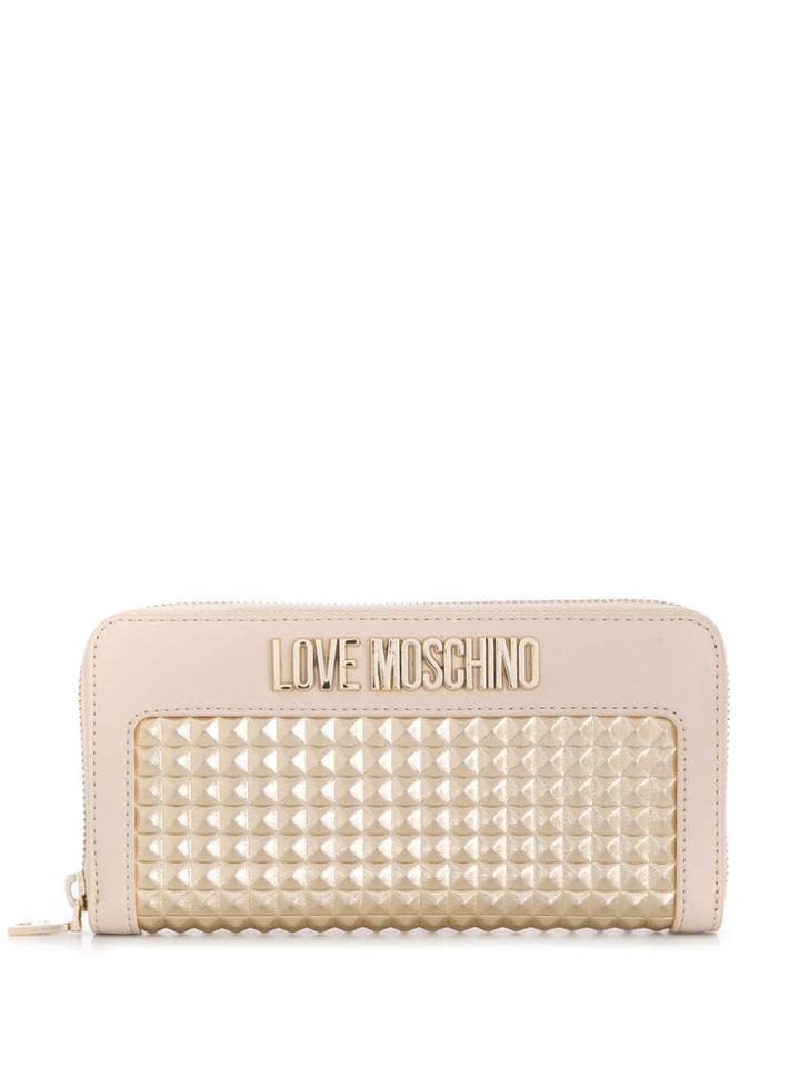 Love Moschino Logo Studded Wallet - Pink