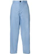 Marni Cropped High-waisted Trousers - Blue