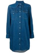 Ck Jeans Denim Shirt Dress - Blue