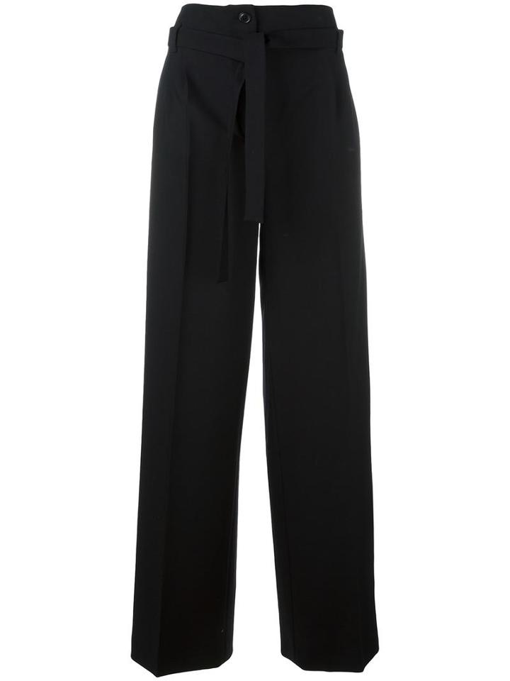 Veronique Branquinho Flared Trousers, Women's, Size: 42, Black, Mohair/virgin Wool
