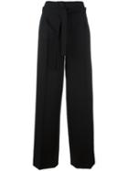 Veronique Branquinho Flared Trousers, Women's, Size: 42, Black, Mohair/virgin Wool