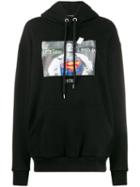 Throwback. Superman Print Hoodie - Black