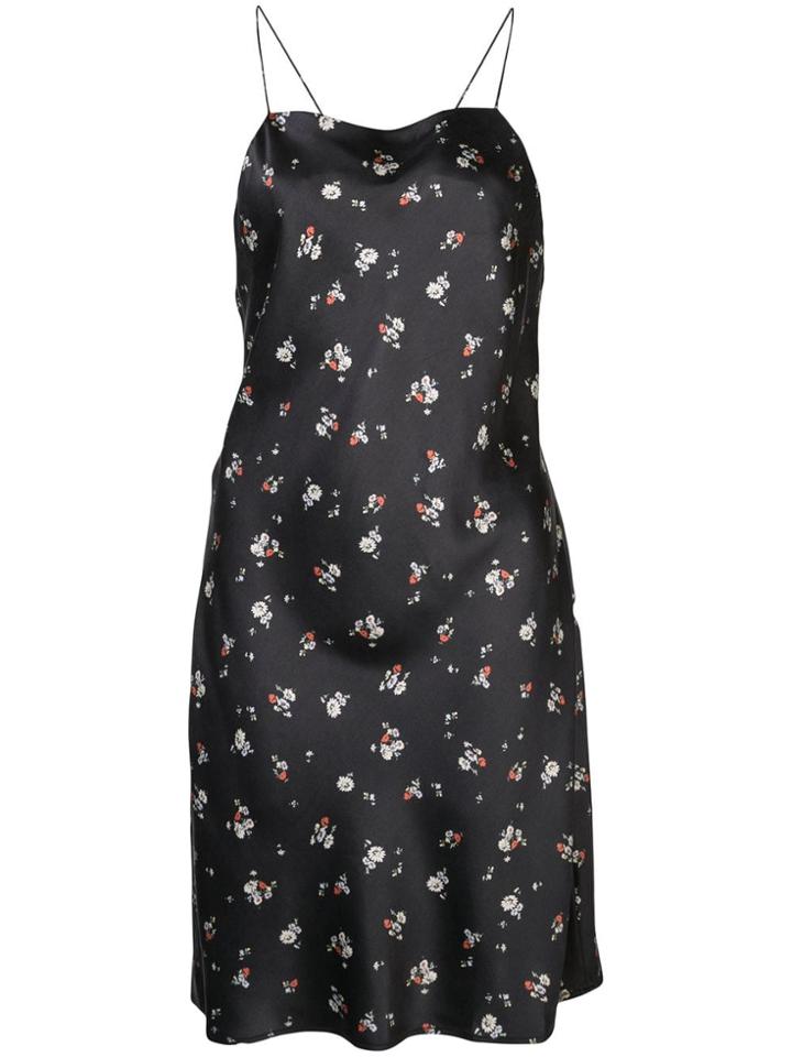 Re/done Floral Print Dress - Black