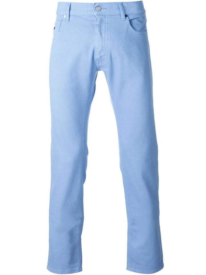 Z Zegna Fold Over Hem Slim Fit Chinos