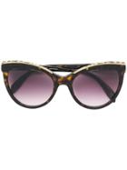 Alexander Mcqueen Eyewea Cat Eye Sunglasses - Brown