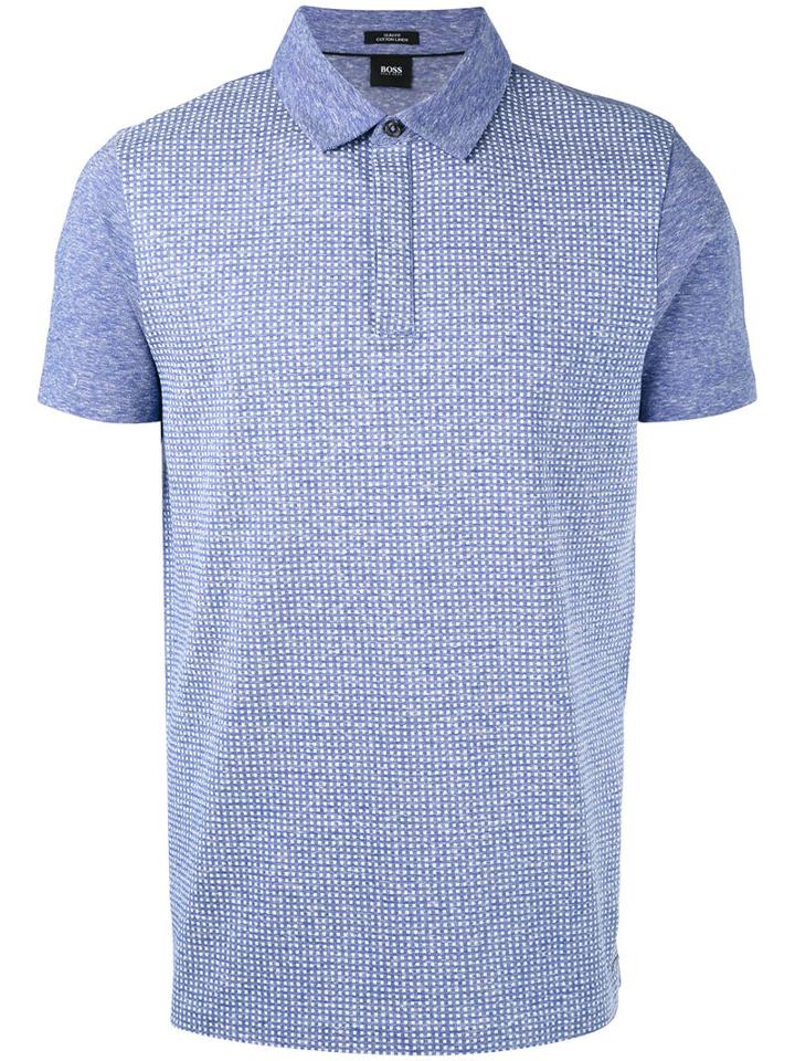 Boss Hugo Boss - Classic Polo Top - Men - Cotton/linen/flax - M, Blue, Cotton/linen/flax