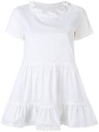 Ruffle Trim Blouse - Women - Cotton/polyester - Xs, White, Cotton/polyester, Mm6 Maison Margiela